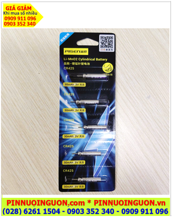 COMBO 01vỉ=5viên Pin đài câu cá Lisen CR425 Lithium Li-Mn02 Cylindrical chính hãng_Giá chỉ 79.000/ viên